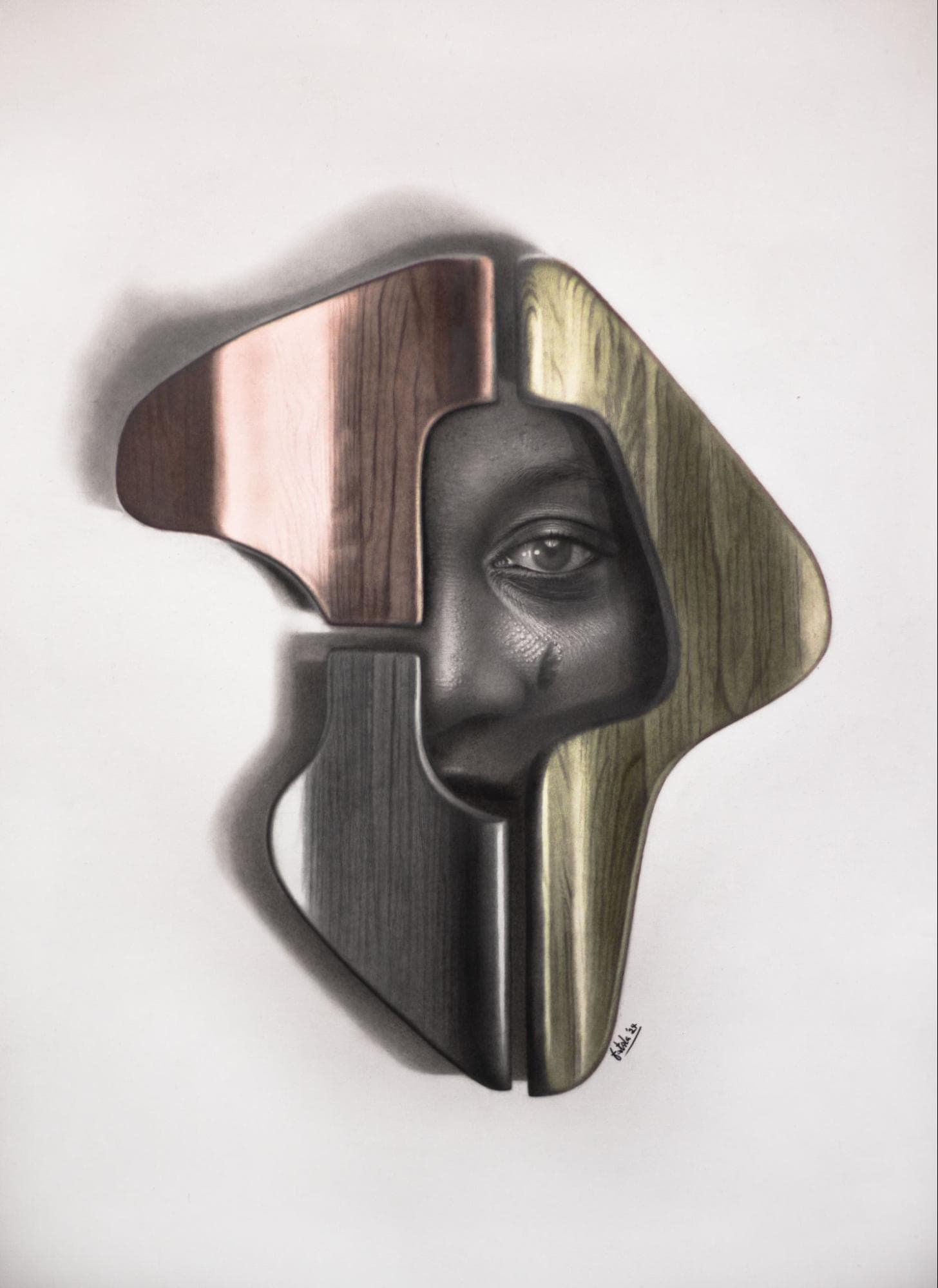 Charcoal and pastel portrait